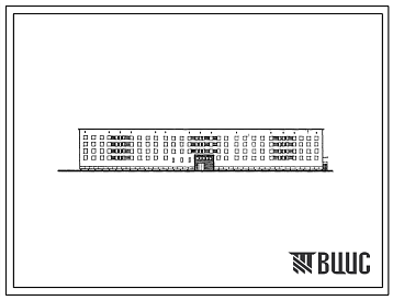 Фасады Типовой проект 164-80-26м 4-этажное 3-секционное общежитие на 386 мест со стенами из кирпича для строительства в 1 строительно-климатической зоне в районах с вечномерзлыми грунтами.