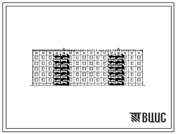 Фасады Типовой проект 161-105-109с.86 Пятиэтажное общежитие для рабочих и служащих на 468 мест. Для строительства в городах и поселках городского типа