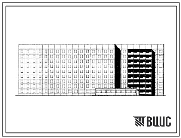 Фасады Типовой проект 161-105-43c/1 9-этажное общежитие на 590 мест для рабочих и служащих