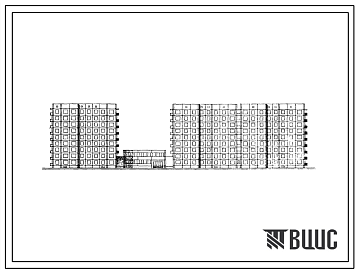Фасады Типовой проект 161-96-41/1 Девятиэтажное общежитие на 644 места с блоком обслуживания. Для строительства во IIВ, IIIБ и IIIВ климатических подрайонах Украинской ССР.