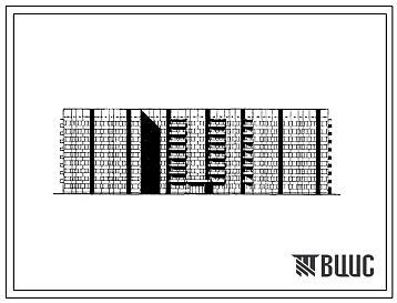 Фасады Типовой проект 161-125-32/1 Девятиэтажное общежитие на 620 мест с ячейками на 3 человека – 32, на 4 человека – 32, на 12 человек – 33. Для строительства в 1В и 1Д климатических подрайонах городов Усть-Илимска и Братска