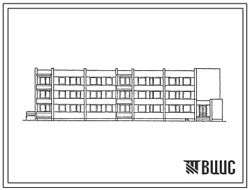Фасады Типовой проект 169-80-81.13.86 Общежитие на 100 мест для рабочих и служащих (для Литовской ССР)