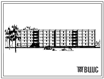 Фасады Типовой проект 164-80-15 Пятиэтажное общежитие на 419 мест, для строительства во 2 строительно-климатической зоне.