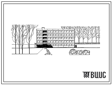 Фасады Типовой проект 161-88-11 Пятиэтажное общежитие на 245 мест. Для строительства во 2В климатическом подрайоне Белорусской ССР.