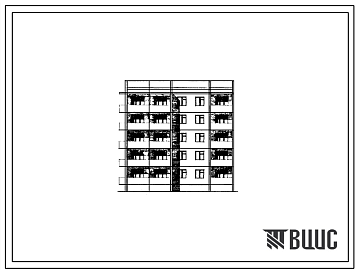 Фасады Типовой проект 96-042п/1 Блок-секция пятиэтажная 15-квартирная угловая левая (однокомнатных 1Б — 5, двухкомнатных 2Б — 5, трехкомнатных 3Б — 5). Для строительства в г.Волгодонске на грунтах II типа просадочности.