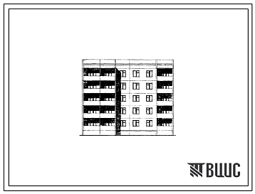 Фасады Типовой проект 96-047п/1 Блок-секция пятиэтажная 15-квартирная рядовая РТ-2Б.3А.3Б. Для строительства в г.Волгодонске на грунтах II типа просадочности.
