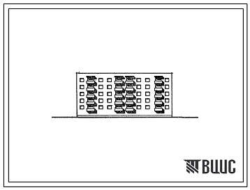 Фасады Типовой проект 114-010с Пятиэтажная блок-секция рядовая на 40 квартир для строительства в районах с сейсмичностью 8 баллов. Стены из кирпича.