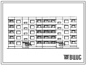 Фасады Типовой проект 90-08 5-этажная 30-квартирная рядовая блок-секция 123-222