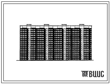 Фасады Типовой проект 111-161-9/1 Шестнадцатиэтажный четырехсекционный дом на 256 квартир (однокомнатных 1Б-1, двухкомнатных 2Б-131, трехкомнатных 3Б-124). Для строительства во 2 В климатическом подрайоне г.Киева