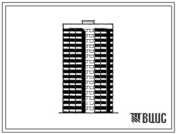 Фасады Типовой проект 161-04/1 Шестнадцатиэтажная блок-секция на 64 квартиры (двухкомнатных 2Б-33, трехкомнатных 3Б-31). Для строительства во 2 В климатическом подрайоне г.Киева