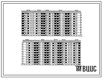 Фасады Типовой проект 111-157-9с.13.86 9-ти этажный 10-ти секционный 180 квартирный жилой дом крупнопанельный с квартирами 2Б.3Б.4Б.5Б (для г.Баку)