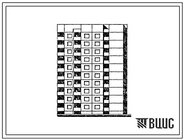 Фасады Типовой проект 90-0132.13.87 10-этажаня торцевая левая блок-секция на 40 квартир 2.2.3.3. Для строительства в г.Брест и Брестской области.