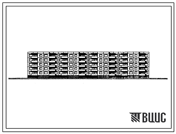 Фасады Типовой проект 1-464ЛИ-К54 Пятиэтажный четырехсекционный дом для малосемейных из 100 квартир (однокомнатных – 80, двухкомнатных – 20). Для строительства во 2В климатическом подрайоне Литовской ССР