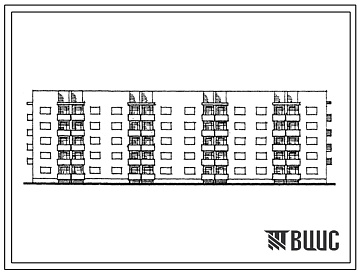 Фасады Типовой проект 86-033.86 Блок-секция 5-этажная 70-квартирная для малосемейных