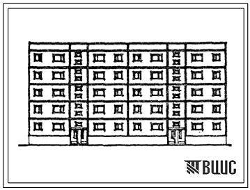 Фасады Типовой проект 133-013.84 Спаренная блок-секция 5-этажная 40-квартирная для малосемейных 2Б-1А-1Б-1А/1А-1Б-1А-2Б. Для строительства во 2Б и 2В климатических подрайонах Эстонской ССР.