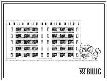 Фасады Типовой проект 63-030с.83 Блок-секция пятиэтажная 20-квартирная рядовая с торцовыми окончаниями 3А.4А.-5Б.2Б.