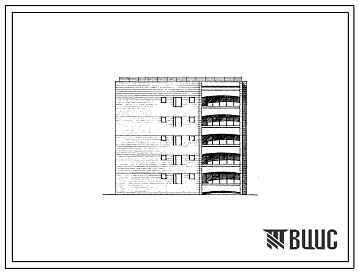 Фасады Типовой проект 1А-450-20с/1 Пятиэтажный блок-дом на 20 квартир (двухкомнатных 2Б-15, трехкомнатных 3Б-5). Для строительства в 4 климатическом районе Армянской ССР сейсмичностью 7 и 8 баллов