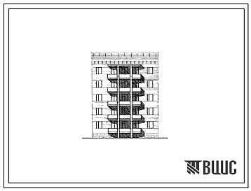 Фасады Типовой проект 1А-450-027с/1 Пятиэтажная блок-секция рядовая с торцевыми окончаниями на 10 квартир (трехкомнатных 3Б-5, четырехкомнатных 4Б-5). Для строительства в 4 климатическом районе Армянской ССР сейсмичностью 7 и 8 баллов