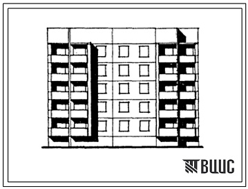 Фасады Типовой проект 91-048.13.86 Блок-секция рядовая 5-этажная 20-квартирная 1Б-2Б-3Б-3Б для Белгородской области
