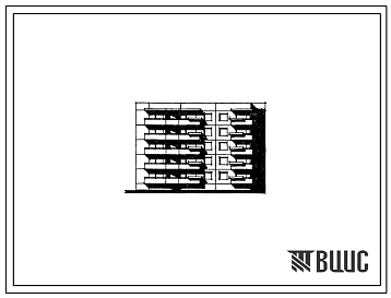 Фасады Типовой проект 152-01 Пятиэтажная 20-квартирная торцевая блок-секция правая (однокомнатных 1Б-5; двухкомнатных 2Б-5; трехкомнатных 3Б-5; четырехкомнатных 4Б-5).