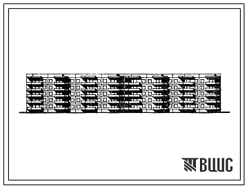 Фасады Типовой проект 111-152-13 Пятиэтажный четырехсекционный 80-квартирный крупнопанельный дом.