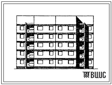 Фасады Типовой проект 152-09.13.86 5-этажная рядовая торцевая блок-секция на 20 квартир 2Б.2Б.3Б.3Б (для строительства в г. Лангепасе Тюменской области)