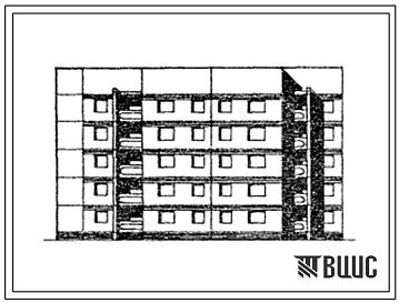 Фасады Типовой проект 152-011.13.86 5-этажная торцевая блок-секция на 20 квартир 2Б.2Б.3Б.4Б правая (для строительства в г. Лангепасе Тюменской области)