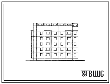 Фасады Типовой проект 134-056.13.88 Пятиэтажная блок-секция угловая универсальная на 20 квартир. Для Волгоградской области