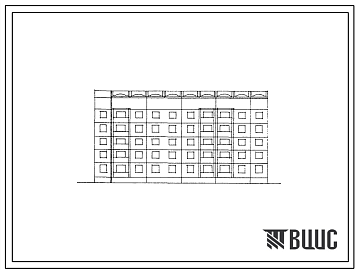 Фасады Типовой проект 134-059.13.88 Пятиэтажная блок-секция на 30 квартир. Для Волгоградской области