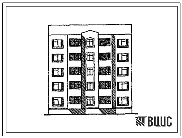 Фасады Типовой проект 175-039с.13.90 Блок-секция 5-этажная 15-квартирная 2.2.2 рядовая с торцовыми окончаниями (для республики Кыргызстан)