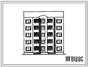 Фасады Типовой проект 175-038с.13.90 Блок-секция 5-этажная 10-квартирная 4.3 рядовая с торцовыми окончаниями (для республики Кыргызстан)