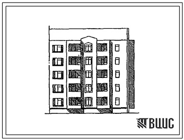 Фасады Типовой проект 175-035с.13.90 Блок-секция 5-этажная 15-квартирная 3.2.1 торцовая правая (для республики Кыргызстан)
