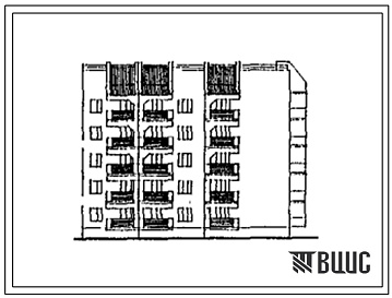 Фасады Типовой проект 236-03с.13.89 Блок-секция 5-этажная 20-квартирная торцевая Т-1.2.2.3 (правая) (для строительства в Закарпатской области)