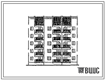 Фасады Типовой проект 236-01с.13.89 Блок-секция 5-этажная 15-квартирная рядовая Р-1.3.4 (для строительства в Закарпатской области)