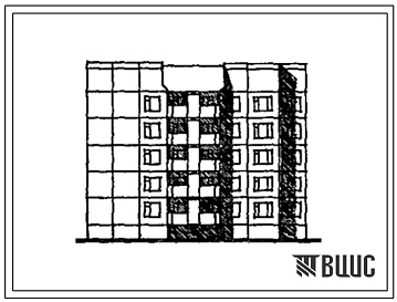 Фасады Типовой проект 112-077.90 Блок-секция 5-этажная 20-квартирная торцевая правая 1.2.3.4