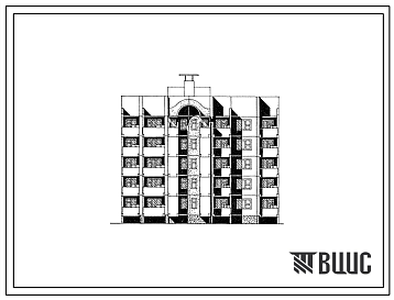 Фасады Типовой проект 90-0134.13.87 Пятиэтажная блок-секция торцевая правая на 20 квартир. Для Воронежа и Воронежской области