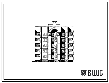 Фасады Типовой проект 90-0137.13.87 Пятиэтажная блок-секция рядовая на 20 квартир. Для Воронежа и Воронежской области