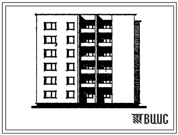 Фасады Типовой проект 117-03/1 Пятиэтажная блок-секция на 22 квартиры (двухкомнатных 2Б-16, трехкомнатных 3Б-6). Для строительства во 2В климатическом подрайоне Литовской ССР