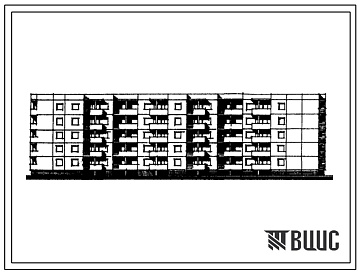 Фасады Типовой проект 111-120В-12/1 Пятиэтажный трехсекционный дом на 60 квартир (однокомнатных 1Б-15, двухкомнатных 2Б-15, трехкомнатных 3А-10, 3Б-20). Для строительства на сложном рельефе во 2В климатическом подрайоне Литовской ССР