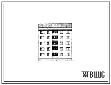 Фасады Типовой проект 70-067с/1 Пятиэтажная рядовая блок-секция на 10 квартир (трехкомнатных 3Б — 5, четырехкомнатных 4Б — 5).
