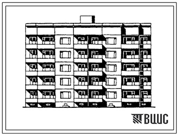 Фасады Типовой проект 90-0116.13.86 Блок-секция 5-этажная 20-квартирная рядовая с торцевыми окончаниями 1-2-3-4 (для строительства в городе Калининграде и Калининградской области)