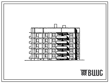 Фасады Типовой проект 81-020.13.88 Пятиэтажная блок-секция угловая левая на 25 квартир. Для Калининграда и Калининградской области