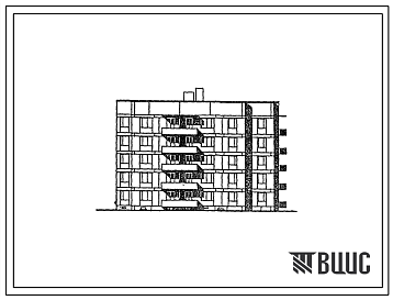 Фасады Типовой проект 81-021.13.88 Пятиэтажная блок-секция угловая правая на 25 квартир. Для Калининграда и Калининградской области