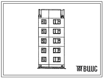 Фасады Типовой проект 97-0252.23.86 5-этажный блок-комплект поворота 5ПВ (для г. Караганды)