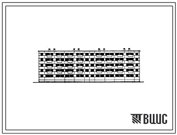 Фасады Типовой проект 1-467Д-15 Пятиэтажный четырехсекционный крупнопанельный жилой дом на 60 квартир широтной ориентации (однокомнатных  10, двухкомнатных малых  10, двухкомнатных  20, трехкомнатных  20). Для строительства во II и III строительно-климатических