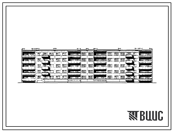 Фасады Типовой проект 111-25-20/1 Пятиэтажный четырехсекционный дом на 59 квартир (однокомнатных 1А-9; двухкомнатных 2А-10, 2Б-30; трехкомнатных 3А-10). Для строительства в IВ климатическом подрайоне, II и III климатических районах.