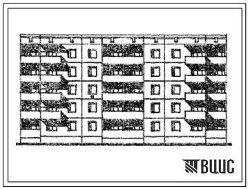 Фасады Типовой проект 75-04/1 Блок-секция 5-этажная 30-квартирная рядовая 2Б-2Б-2Б и 2Б-2Б-2Б