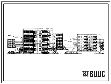 Фасады Типовой проект 135-0125с/1 Блок-секция пятиэтажная торцевая 15-квартирная левая ( двухкомнатных 2Б — 5, трехкомнатных 3А — 5, 3Б — 5). Для строительства в IВ климатическом подрайоне, II и III климатических районах.
