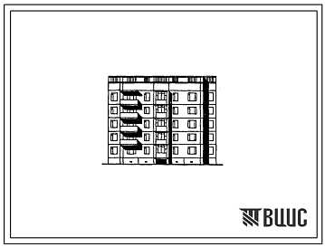 Фасады Типовой проект 125-019/1.2 Пятиэтажная блок-секция рядовая на 20 квартир. Для строительства в г.Братске и Усть-Илимске