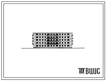 Фасады Типовой проект 1У-438АВ-31К Пятиэтажный двухсекционный жилой дом на 40 квартир со стенами из крупных кирпичных блоков и кирпича (однокомнатных  5, двухкомнатных  20, трехкомнатных  15).